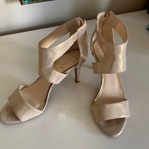 Jessica Simpson Metallic Gold Heels